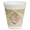 Dart CafÃ© G Foam Hot/Cold Cups, 12oz, White w/Brown & Red, PK1000 12X16G - alternate 1